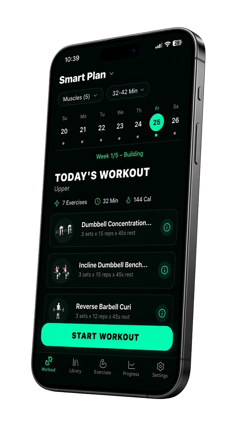 dashboard screen Athletx workout app